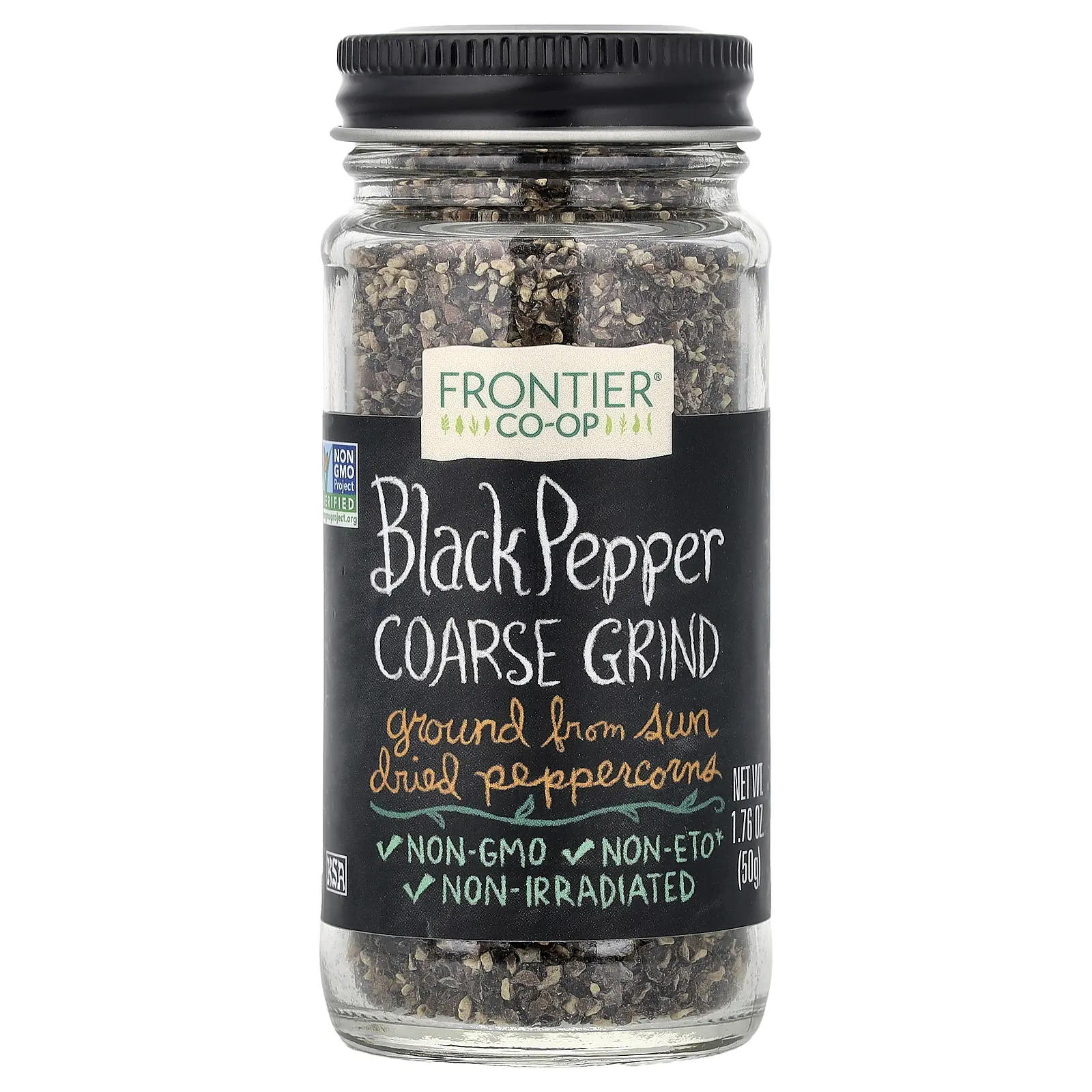 Frontier Co-op Black Pepper, Coarse Grind, 1.76 oz (50 g) Frontier Co-op Black Pepper, Coarse Grind, 1.76 oz (50 g)