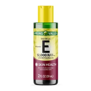Spring Valley Vitamin E Oil with Keratin for Skin Care 12,000 IU, 2 fl oz – Effective for Smooth, Soft Skin Health Daily