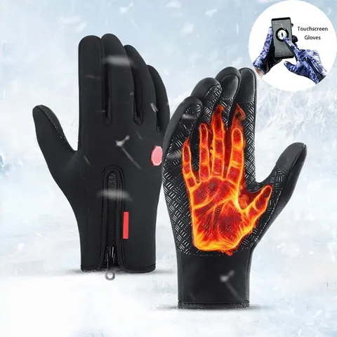 Outdoor Winter Gloves, Touchscreen andWindproof Full-Finger Gloves for Sports, Travel,and Daily Activities