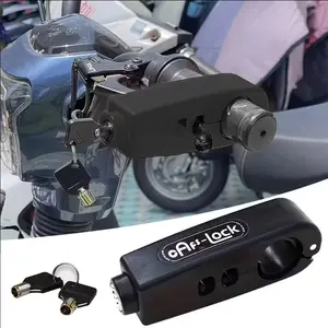 1pc Heavy Duty ABS Hand Held Anti-Theft Bicycle And Motorcycle Lock with Mechanical Knob Control, 2 Keys Included, Black - Safe Ride And Motorcycle Security Lock for Enhanced Vehicle Security, Bicycle Lock