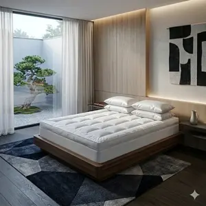 4 Inch Plush Cooling Mattress Topper – Gel Infused Bed Overlay for Deep Sleep, Back Support, Pressure Relief, Breathable Airflow Comfort Layer, Premium Hotel Quality Upgrade for Queen & King Beds