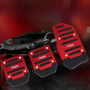 Car Non-slip Pedal, Anti Slip Pedal, Accelerator Brake Clutch Pedal, Car Striped Pedal, Decorative Panel, Car Interior Supplies, Car Accessories