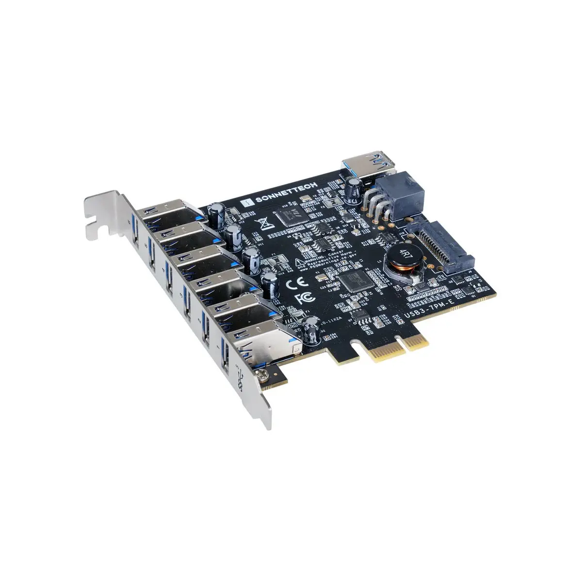 Sonnet Allegro Compact Form Multi-Port USB Expansion PCIe 2.1 Card, 7-Port 5Gbps USB-A 3.2 Gen 1 Interface