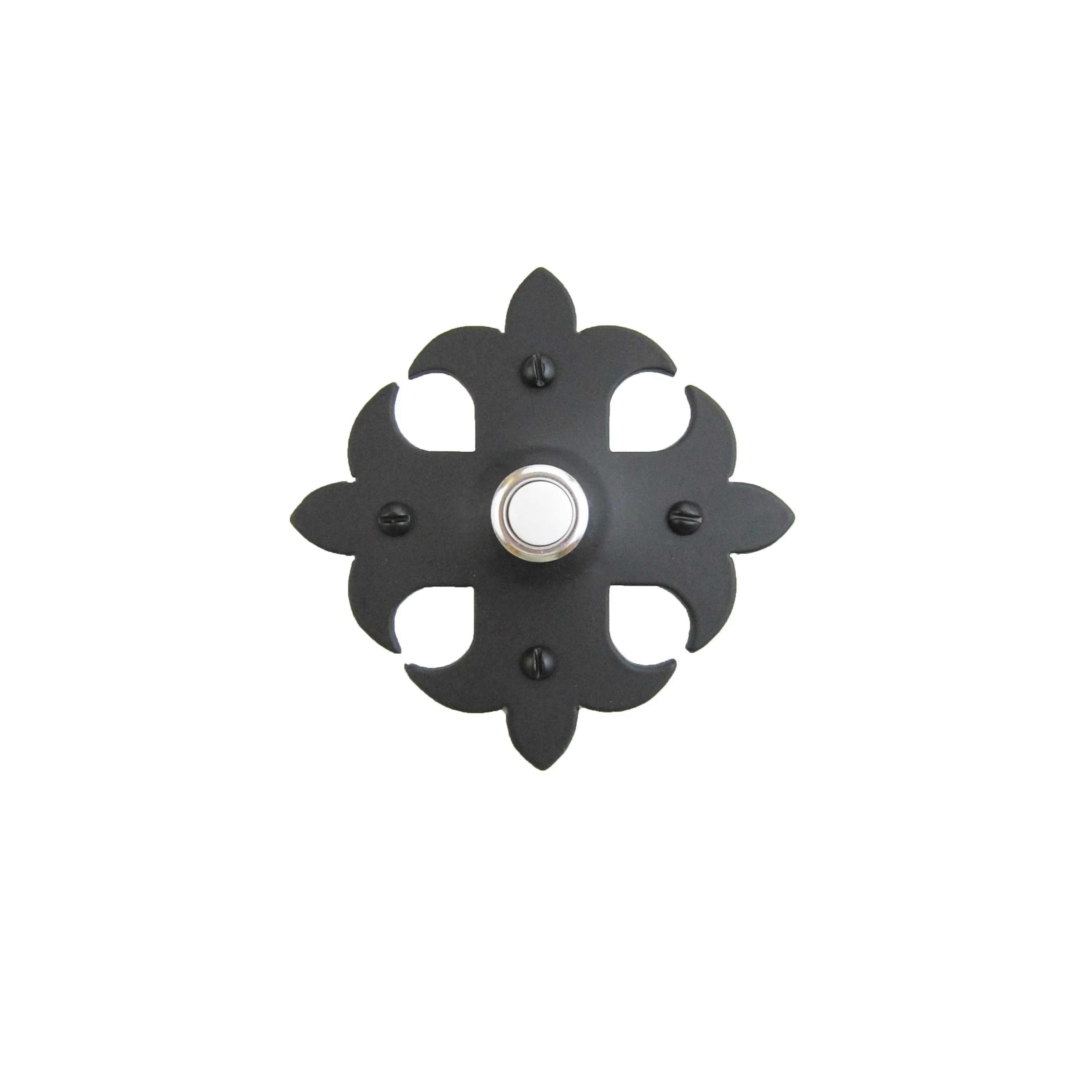 Classic Fleur De Lis Cross Iron Doorbell Cover SD1