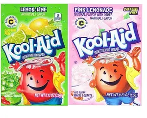 Kool-Aid Soft Drink Mix Variety Pack Lemon Lime Pink Lemonade 12 Ct