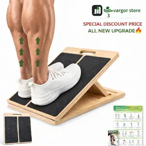 Slant Board For Calf Stretching,Portable 6-Angle Adjustable Wooden Ramp, With A Load Capacity Of 450 Lbs, Suitable For Heel,Leg,Ankle, Knee Exercises, Squats And Physical Therapy, Rehabilitation, Strength, And Flexibility Training,All New Upgrade,