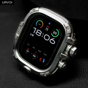 URVOI Full Cover for Apple Watch Ultra 3 2 1 Series 11 10 9 8 7 6 SE hard bumper GWG Protective screen protector for iWatch Waterproof gshock design