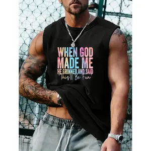 funny phrase print vests