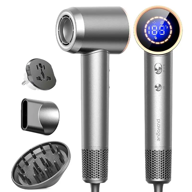 Women's Ionic Travel Hair Dryer Kit with Ionizer, Fast Drying, Heat Protection, Auto Voltage, Low Noise, Lightweight, Diffuser, Concentrator, Hair Dryer Styler, US Plug, Self Care Products