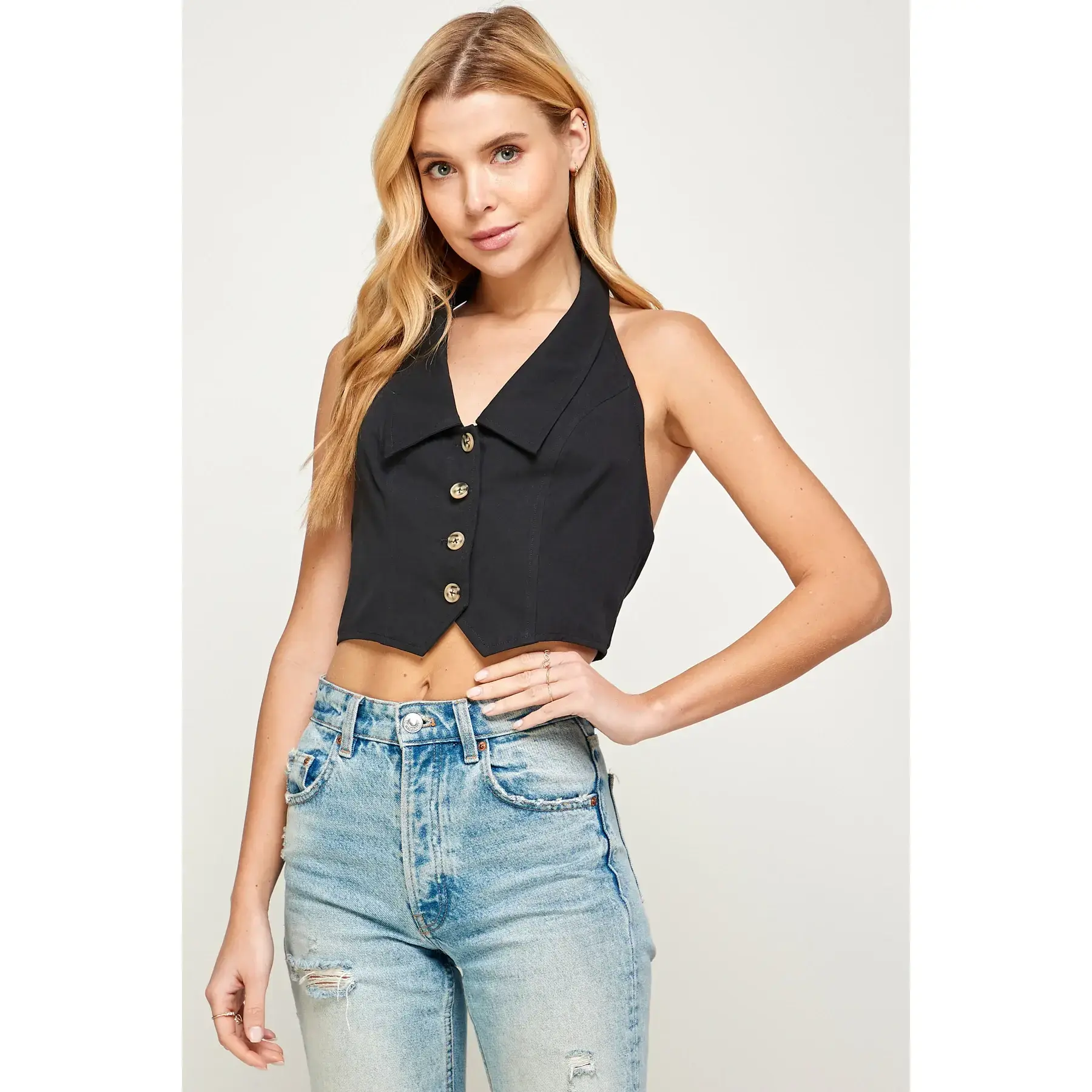 B/D HALTER VEST TOP - GST2202