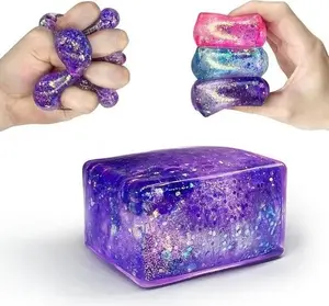 4PCS Aurora Malt Sugar Squishy Cubes - Slow-Rebound Texture Classic Novelty Fidget Toy for Stress & Anxiety Relief, Hobbies Enthusiasts