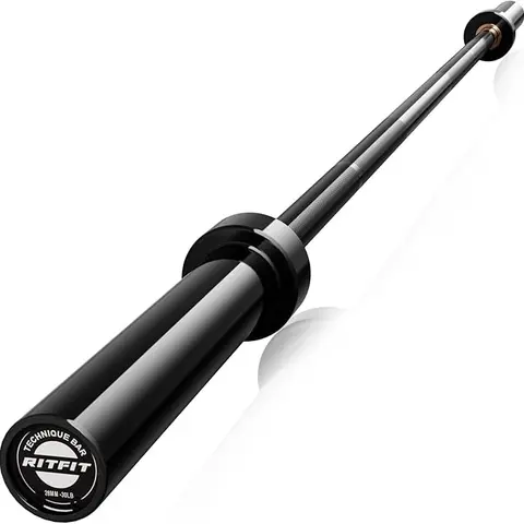 RITFIT 2-Inch Olympic Barbell - 7ft Solid Alloy Steel Heavy Duty Bar, 44lb 1200lbs Capacity Gym Accessory, Gym Stuff for Home Weightlifting Strength Training