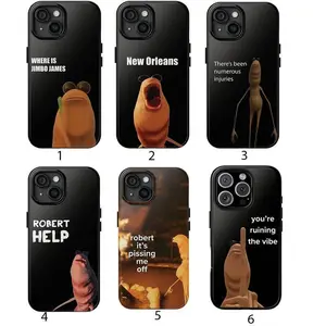 Funny Robert Marcus The Worm Cartoon Character Art Heavy Duty Tough Phone Case Shockproof Drop Protection Durable Hard Cover Aesthetic Gift for iPhone 11 12 13 14 15 16 17 Pro Max Plus