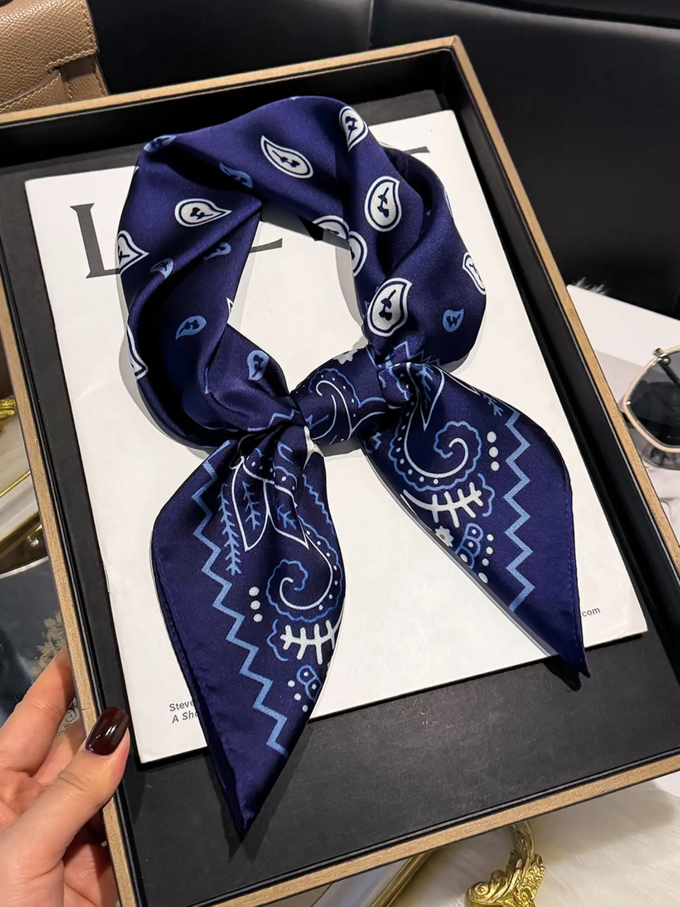 Women's Elegant Boho Paisley Print Scarf, Breathable Multi-Functional Headband, Perfect for Daily Wear, All Seasons Fashion Accessory