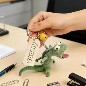 fun plush lizard-shaped keychain in mint green, perfect as a gift for your best friend or as a hanging accessory toy
