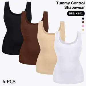 Women's High- Posture-Correcting Sleeveless Top - Non-Padded Compression Shirt with Back & Tummy Control, Elegant Solid Color- Hand Washable Workout & Casual Attire, Posture-Enhancing Corset-Style Blouse for Core Strength & Fit