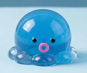 Blue Octopus Squishy Stress Relief Toy for Kids & Adults, Soft Sensory Fidget Toy