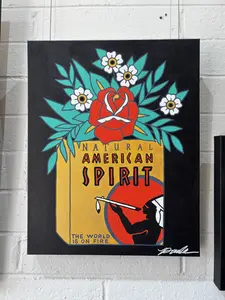 The Black Series - The World Is On Fire - Original Artwork by Paula Hathaway 16"x20"x1.5"