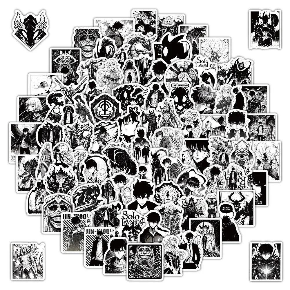 Solo Leveling Dark Fantasy Stickers (104PCS) - Waterproof Decor for DIY Phone Gaming Gear Journal
