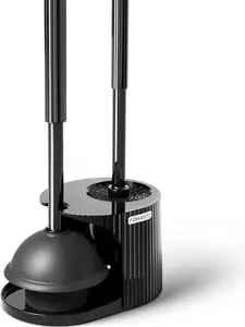 2-in-1 Toilet Plunger and Brush Set – Extended Handle Bathroom Cleaning Combo, Toilet Bowl Plunger with Brush for Deep Cleaning & Hygiene