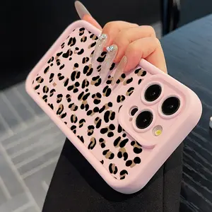A Pink Leopard Print Phone Case, Compatible with Iphone 17,17AIR,17PRO,17PROMAX,16,16Plus,16Pro,16ProMax,15,15Plus,15Pro,15ProMax,. It Offers Comprehensive Protection And Is a Stylish Choice, Making It Perfect for Gifting, Especially for Valentine'S Day.