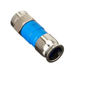 PPC BELDEN SNSD6 Blue RG6 Snap-N-Seal Compression Connectors 5-Pack