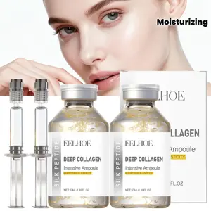 2Pcs Peptide Facial Ampoule Serum, Hydrating Serum, Korean Face Essence with Collagen & 30-Peptide Complex, Firms Facial Contours, Improves Skin Texture for Smooth, Elastic Skin, 72H Hydration, 50ml*2, Ideal Festival Gift, Suitable for All Skin Types
