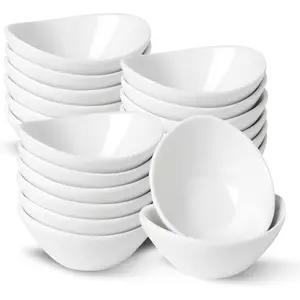 Dipping, 1.7 Oz Soy Sauce Dishes, Porcelain Dipping Sauce Cup, Mini Bowl for Side Dishes ketchup Condiment Server Charcuterie BBQ and, 20 Pack