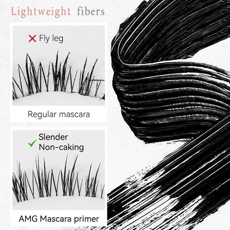 Fiber Mascara 4D Silk Fiber Eyelash Extension Waterproof Long Lasting Curling Lengthening Thickening No Smudge Silicone Brush for Women