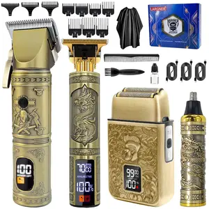 Men's Shaving Haircut Set, Holiday Gift Choice, Father's Day Christmas Valentine's Birthday Practical Gift, Portable USB Rechargeable