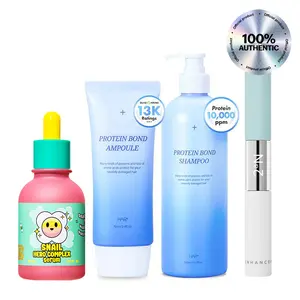 Smilebloom KKOCH Snal Mucin 85% Face Serum (1.69 fl oz) + Hair Plus Velvet Protein Bond Nutri Injection Ampoule (2.37 fl oz) + Hair Plus Velvet Protein Shampoo for Dry Hair (16.9 fl oz) + 2aN Dual Lash Remover (0.95oz EA) +