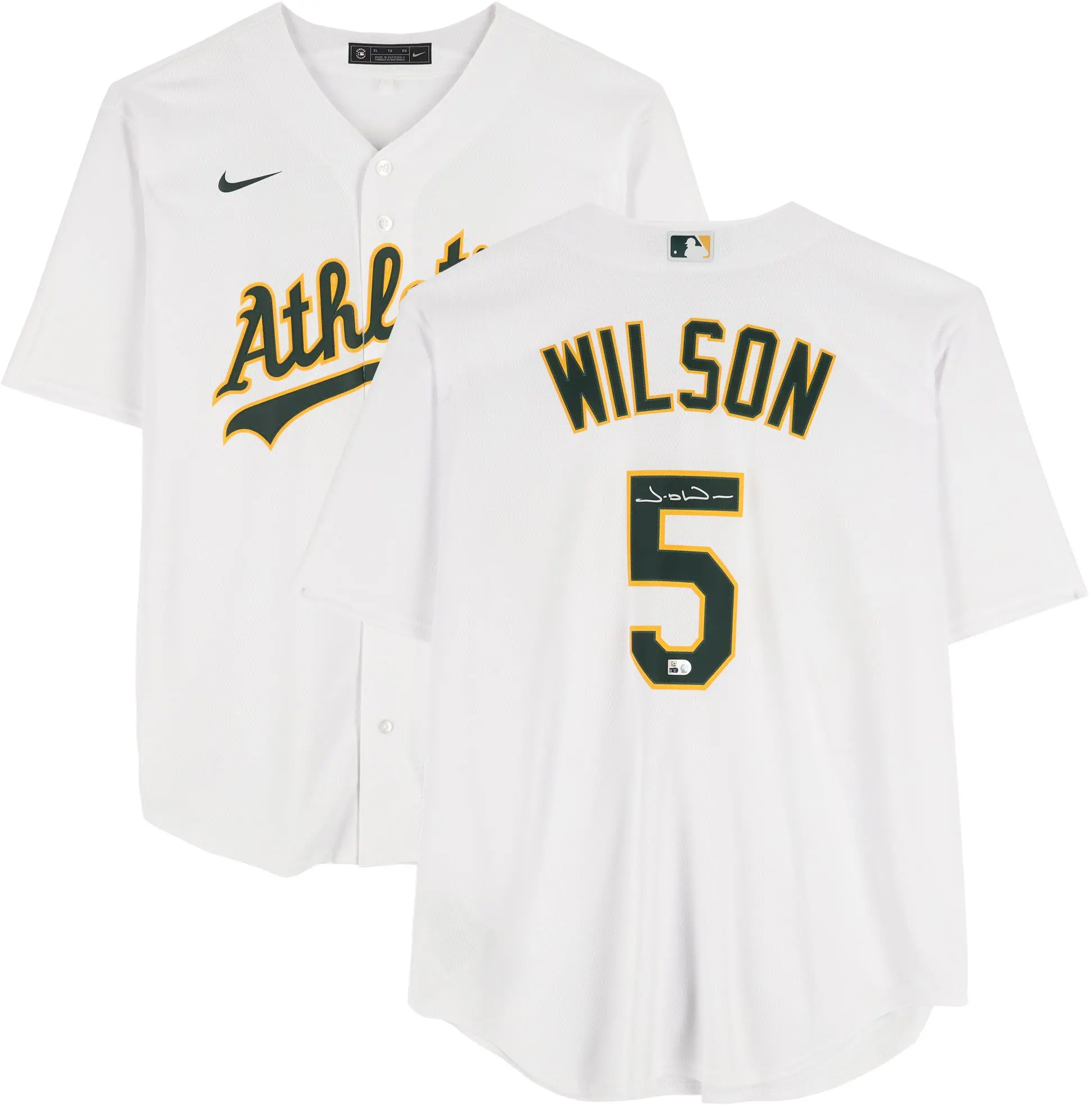 Jacob Wilson Oakland Athletics Autographed White Nike Replica Jersey - Fanatics Authentic Certified