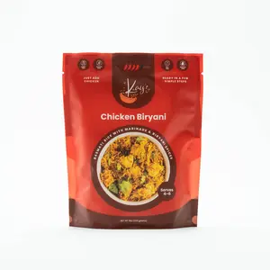 Kay's Chicken Biryani - Quick & Flavorful Meal Kit with Basmati Rice Marinade & Authentic Spices for 6 Servings Ready in 3 Steps