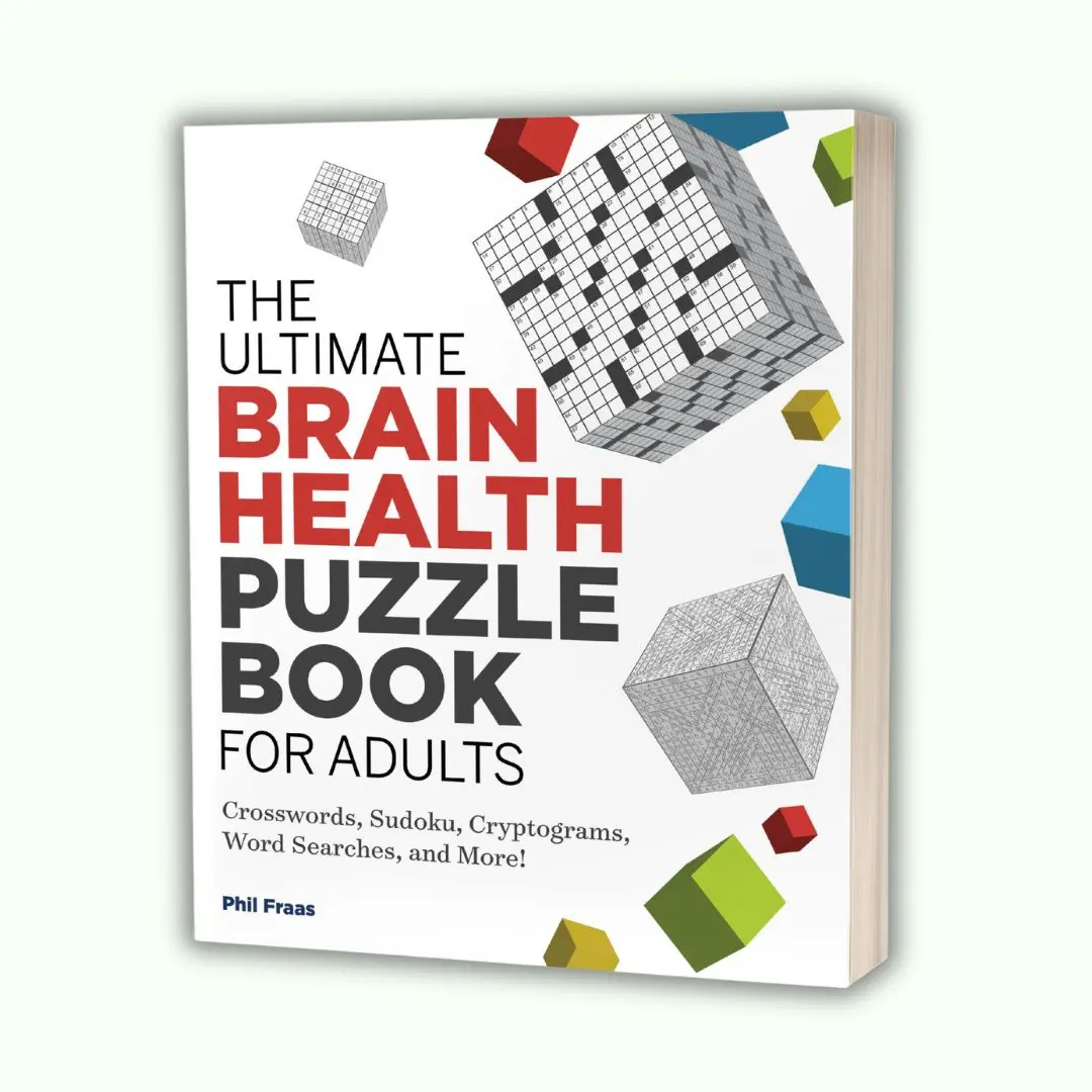 English Ultimate Brain Health Puzzle Book for Adults - Crossword Puzzles, Sudoku, Word Searches, Brain Games, 4 Challenge Levels, Good for Number Sense, Tests Deductive Reasoning