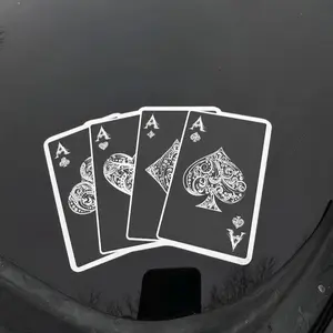 Ace Playing Card Chrome Sticker: Vinyl Graphic Decal