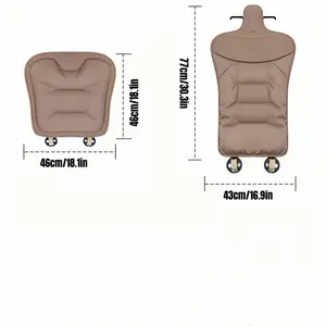 Luxury Car Seat Cushion with Stain-Resistant Cover & Plush Feather-Filled Comfort - Fit for All Vehicles, Multi-Color Options (Volcano Red, Mocha Brown, Classic Black, Vitality Orange) - Durable & Easy-Clean Car Interior Accessory, Driving Support, Premiu