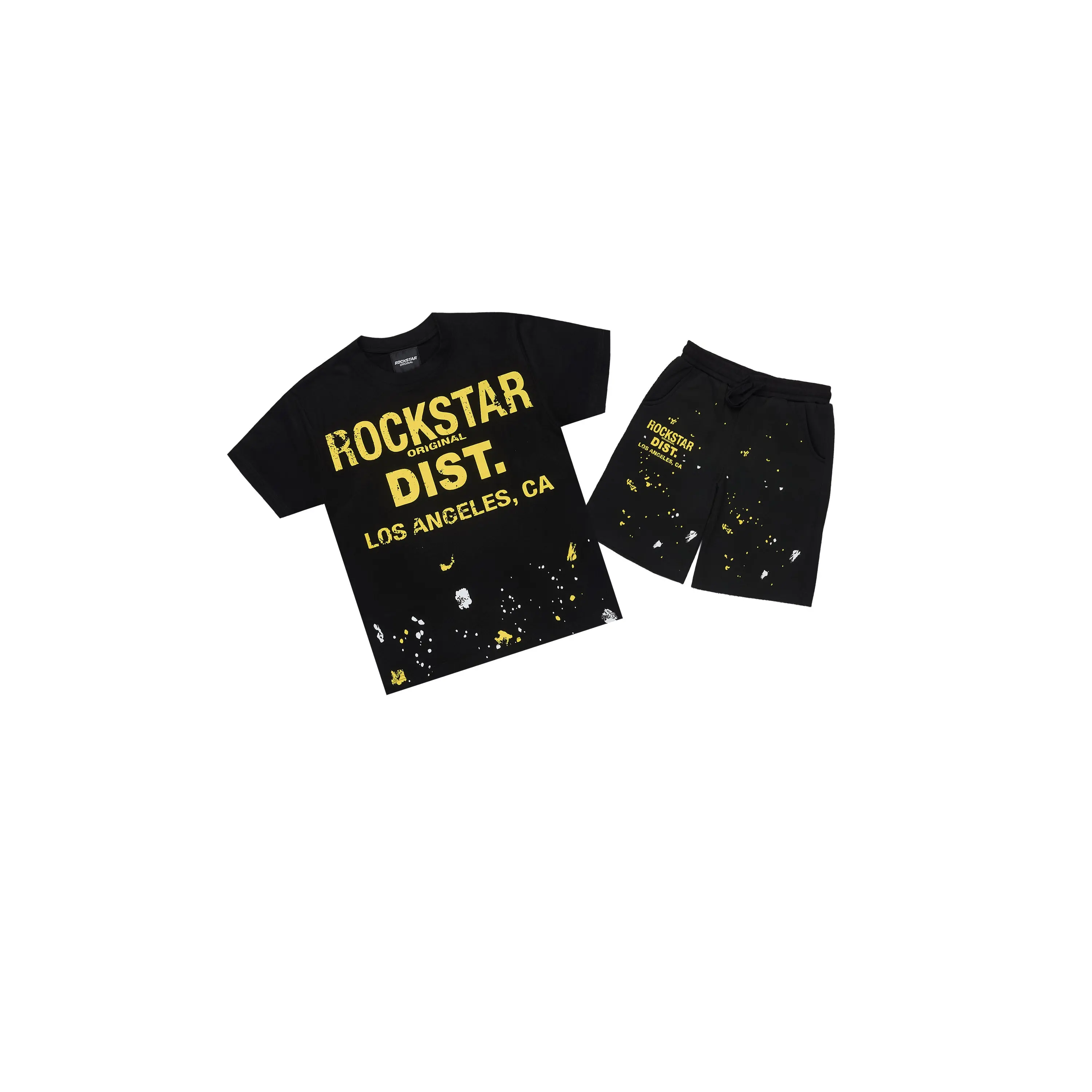 Boys Scottie Black/Yellow Short Set