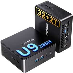 GEEKOM 2025 New Upgraded IT15 Mini PC Windows 11 Pro, with 15th Gen Intel U9-285H (Up to 5.4GHz), 32GB DDR5 Dual-Channel RAM & 2TB NVMe SSD (Expandable), 8K/Quad Display/WiFi 7/BT 5.4/Real-time AR Student Computer chrismas gift