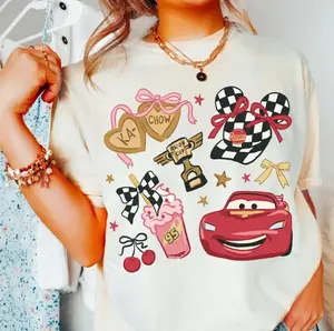 Comfort Color Coquette Bow Cherry McQ Cars Shirt, family Trip Shirt