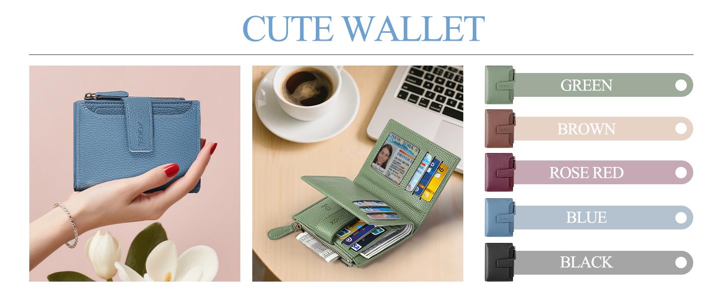 GSOIAX Women RFID Credit Card Holder. Made of genuine leather with a coin pocket, it's perfect for daily use, school, thoughtful gift for Mother's Day or Girlfriend. GSOIAX Women RFID Credit Card Holder. Made of genuine leather with a coin pocket, it's perfect for daily use, school, thoughtful gift for Mother's Day or Girlfriend.