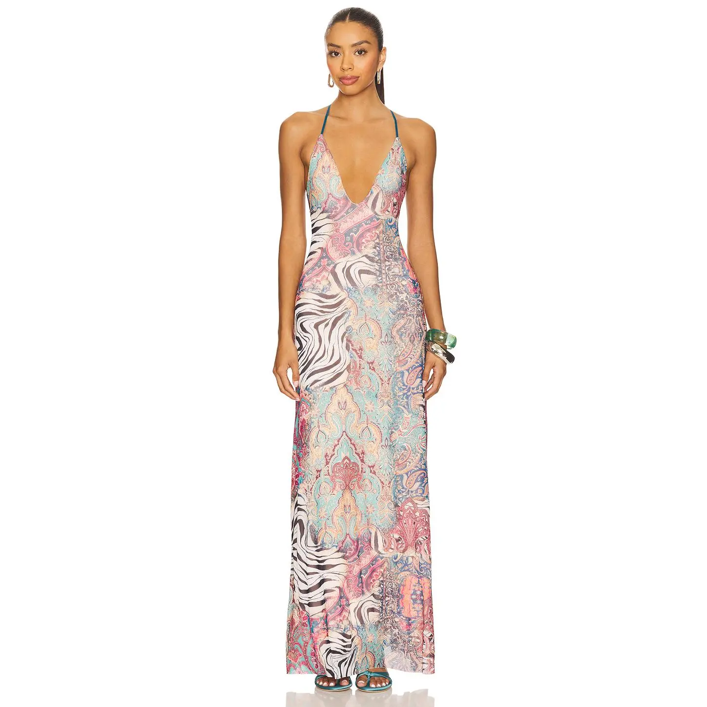 AFRM Romy Dress in Gilded Paisley