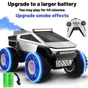 Cyber truck RC Monster Truck Toys, 2.4GHz AND RC Off-roadCar, All Terrain RC Truck, Truck foys with LED lightsAnd Music, Big Wheels withOutstanding Grip,Birthday Gifts for 6+ Bovs And Giris, Christmas Gifts