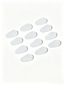 12pcs Silicone Air Cushion Nose Pads, Comfortable High Replacement Glasses Accessories, Soft and Durable Eye Wear Support, High Compatibility, Silicone Nose Pads For Eyeglasses