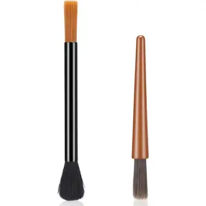2 Pack Coffee  Cleaning Brush Dusting Espresso Brush Accessories Cleaner Barista Brush Machine Cleaning Brush for Bean Grain Kitchen