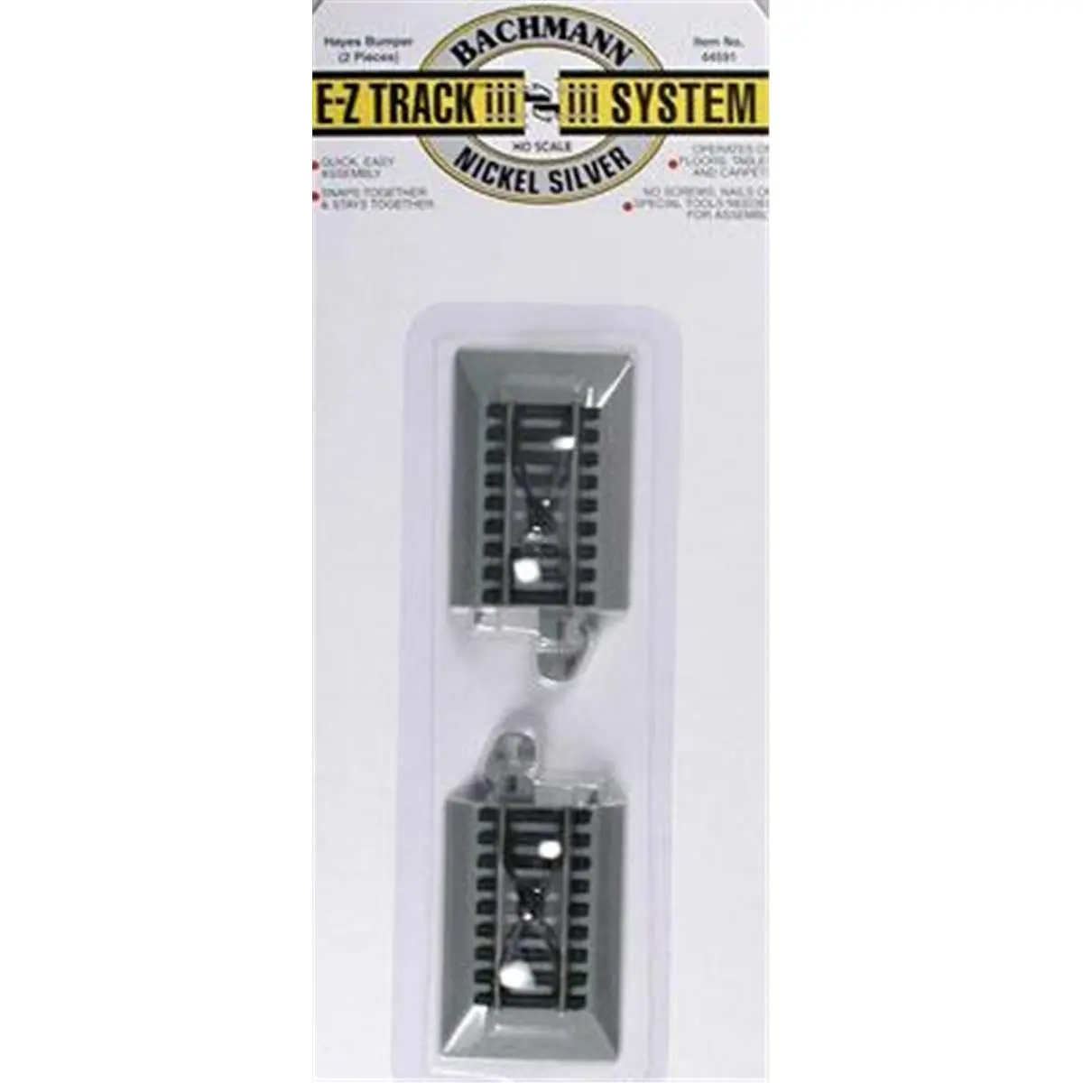 Bachmann Black HO Scale Hayes Bumpers - 2-Card Set for Model Train Accessories (Toys & Hobbies)
