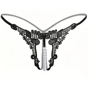 A Set of Six Stylish And Sexy Women'S Lingerie, Including G-Strings And Designs with Open-Crotch And Artificial Pearl Details, Making It an Ideal Gift Choice