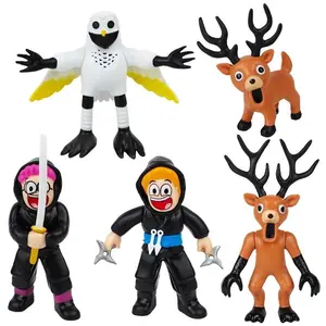5-Pack Forest 99 Nights Handheld Office Deer Virtual Survival Game Merchandise Figures Doll Model Ornament Perfect Gift
