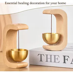 Magnetic Door Chime Bell, Wooden Shopkeepers Bell for Door Opening - Ding Ding Sound