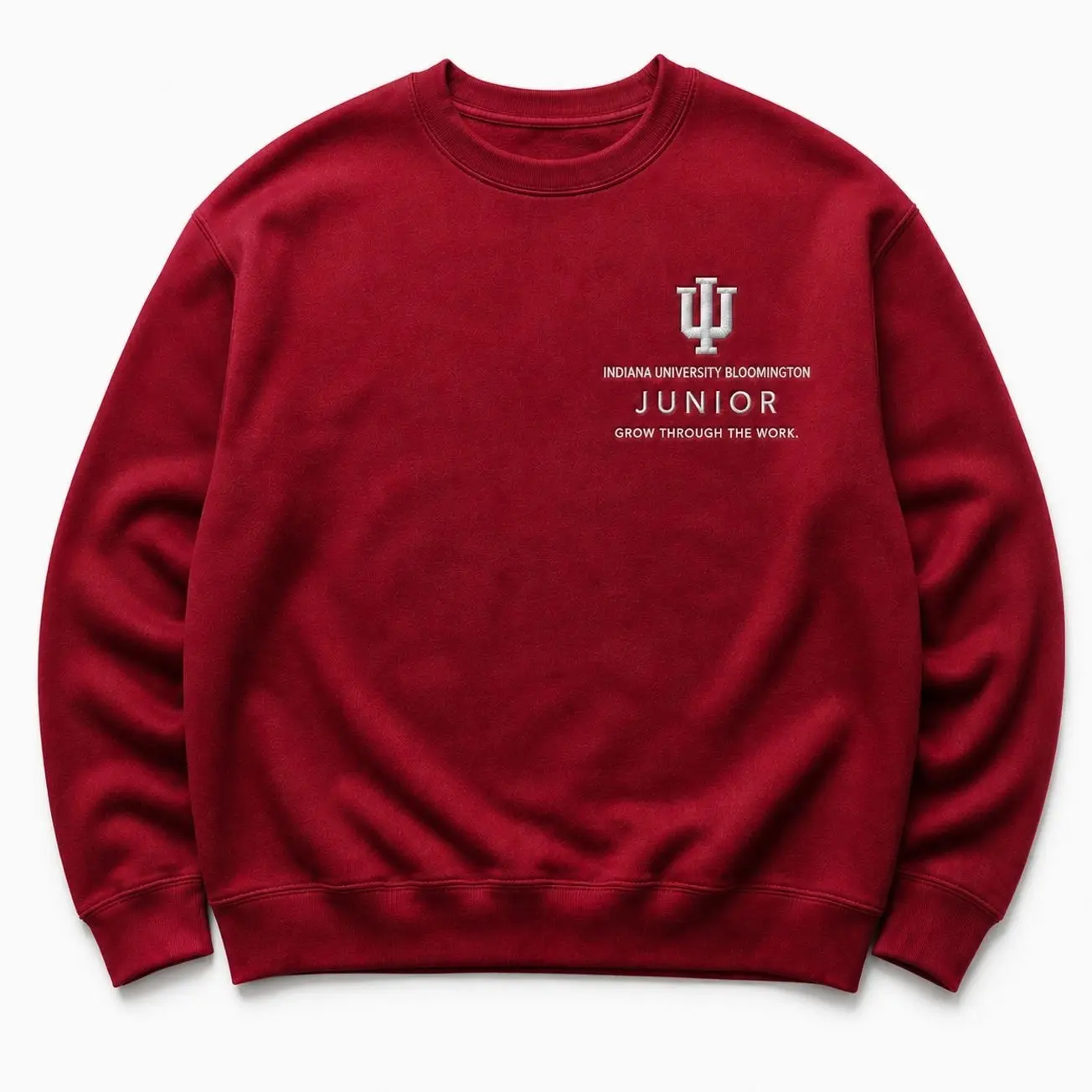 Indiana University Bloomington Junior Crewneck Sweatshirt, IU Hoosiers College Class Year Pullover, Crimson Junior Campus Student Sweater, University Gift