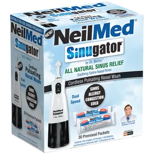 Sinugator Cordless Pulsating Nasal Wash - Black